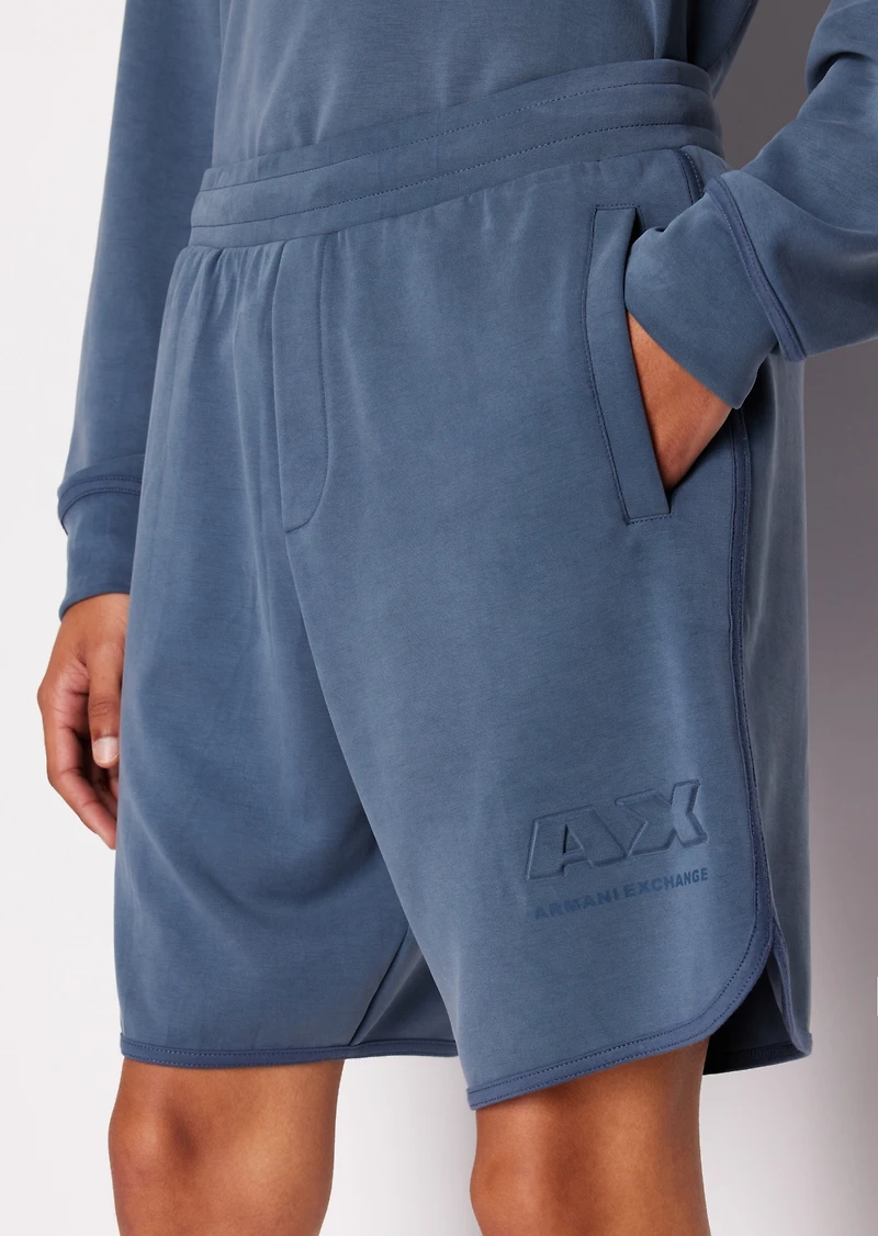 A|X Armani Exchange Men's Stretch Ax Logo Shorts