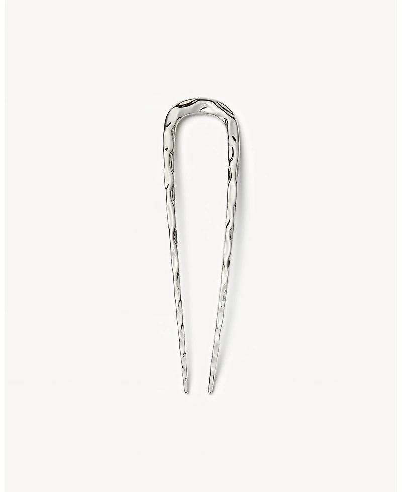 Machete Midi Wavy French Hair Pin in Silver
