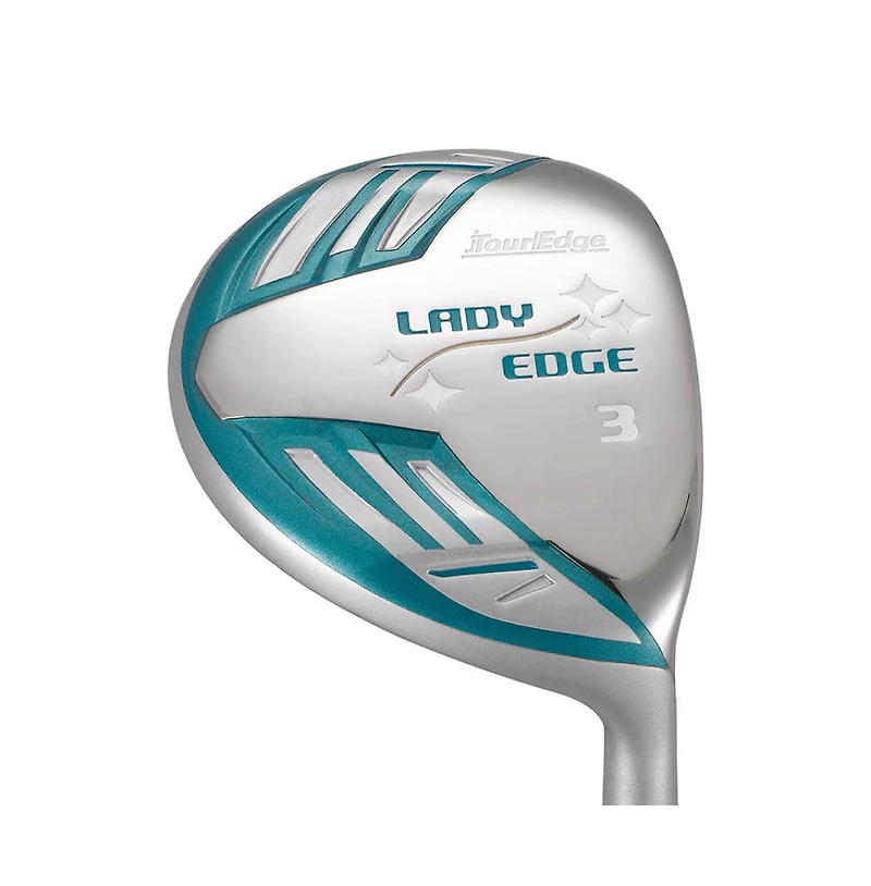Tour Edge Lady Edge 8 Piece Womens Left Hand Half Golf Set - Standard / Ladies / Turq/White