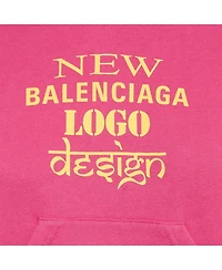 Pre-Owned Balenciaga Women's Black Campaign Print Cotton Knit Hoodie