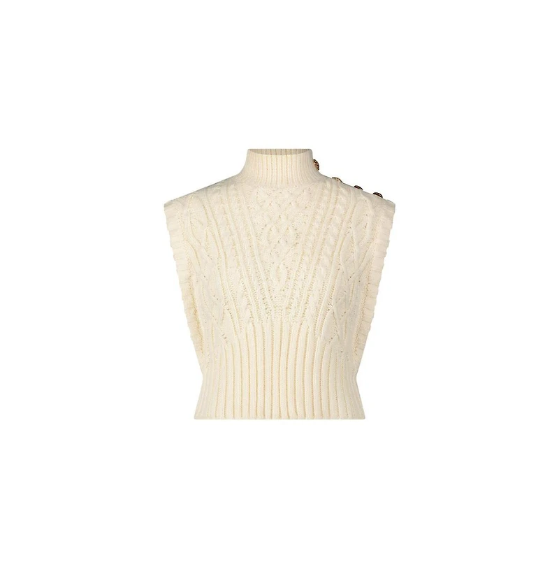 The Noli Shop Women's Raina Cable Knit Button Sweater