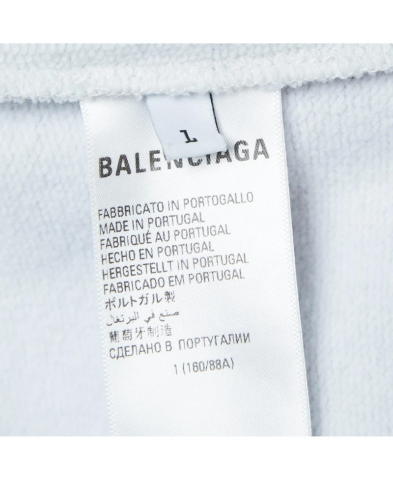 Pre-Owned Balenciaga Women's Black Campaign Print Cotton Knit Hoodie