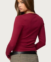 Edikted Women's Charla V Neck Button Up Top