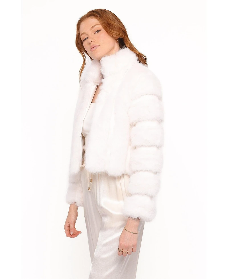 Petal and Pup Women's Velma Channel Faux Fur Jacket