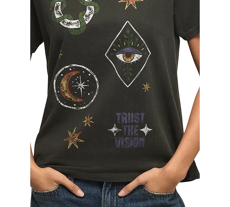 Lucky Brand Women's Trust The Vision Boyfriend Graphic T-Shirt
