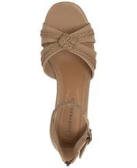Lucky Brand Women's Jaelah Criss-Cross Braided Wedge Sandals