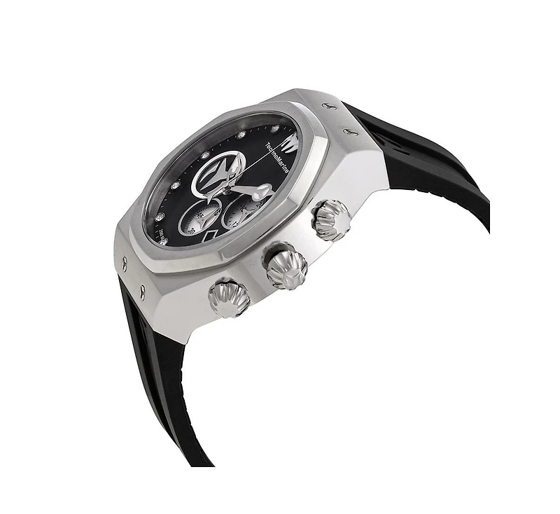 Technomarine Men's Tm-520000 Reef Sun Quartz Chronograph Black, Silver Dial Watch