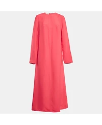 Pre-Owned Marni Women's Red Crepe Long Sleeve Maxi Dress