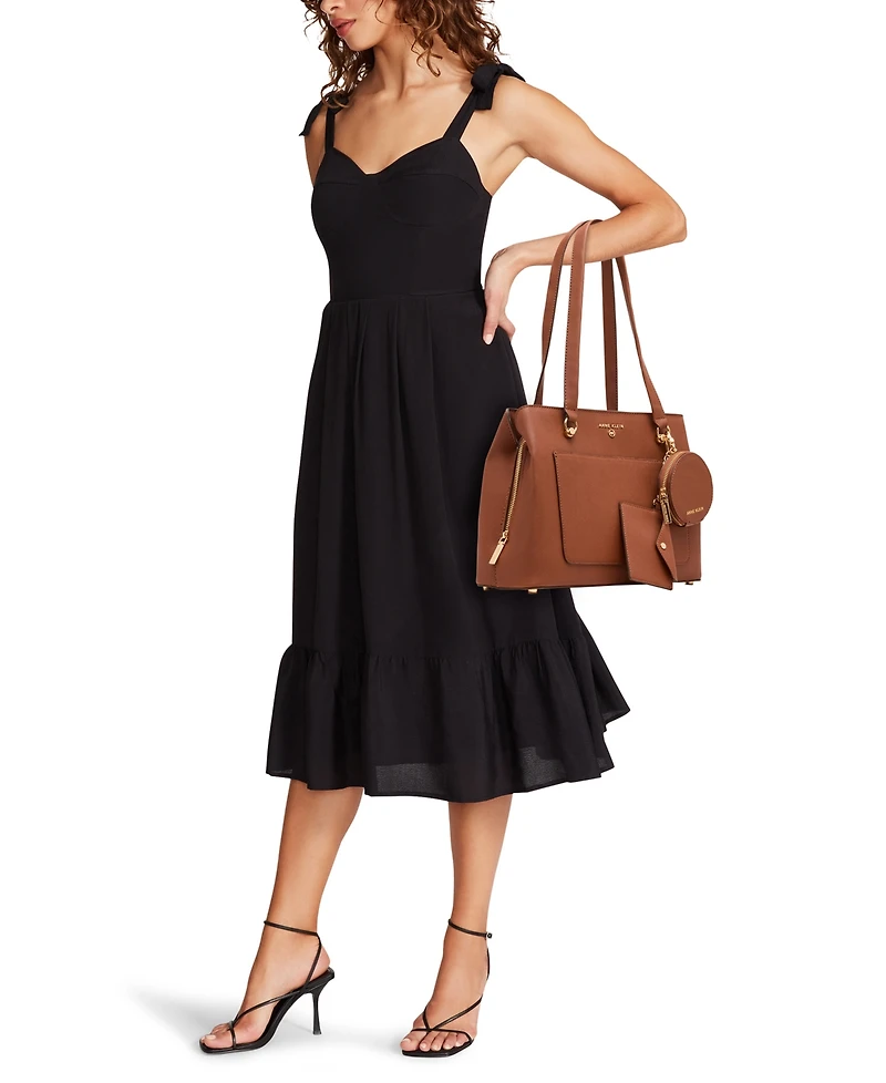 Anne Klein Medium Triple Compartment Satchel Bag