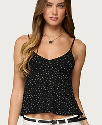 Edikted Women's Kelli Floral Babydoll Tank Top