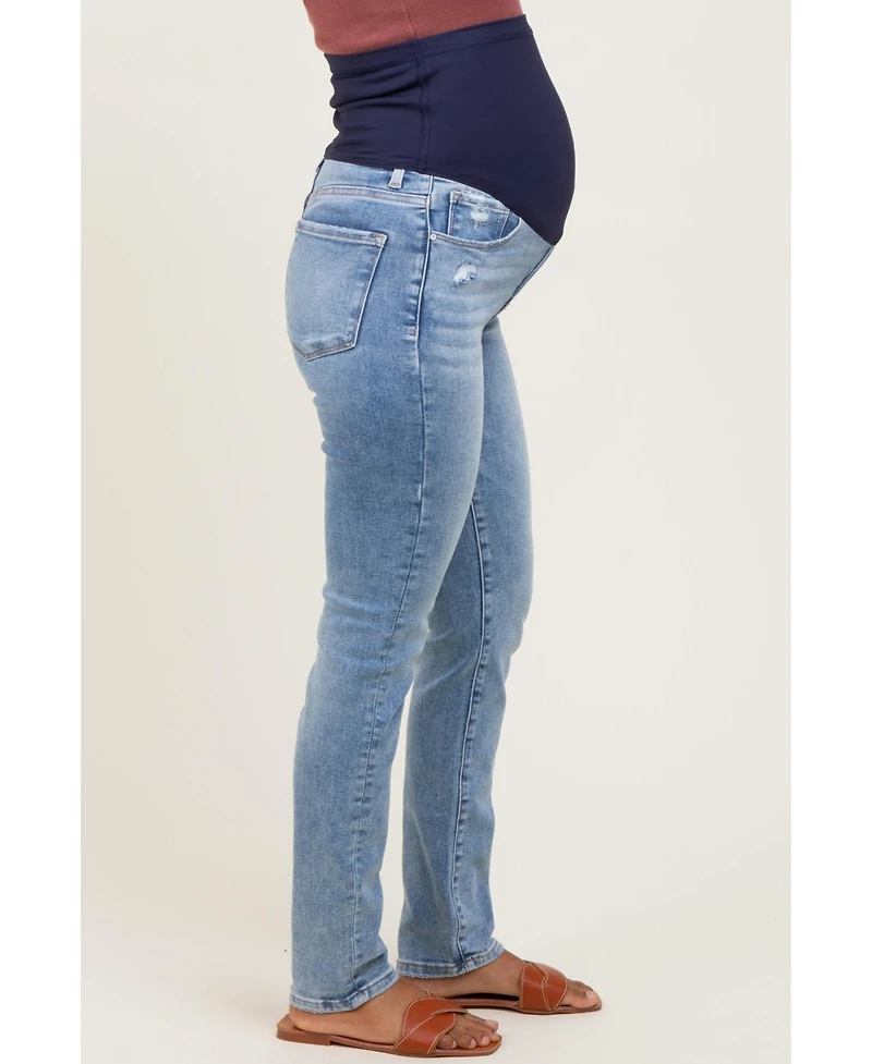 Pinkblush Maternity Light Blue Vintage Wash Skinny Jeans