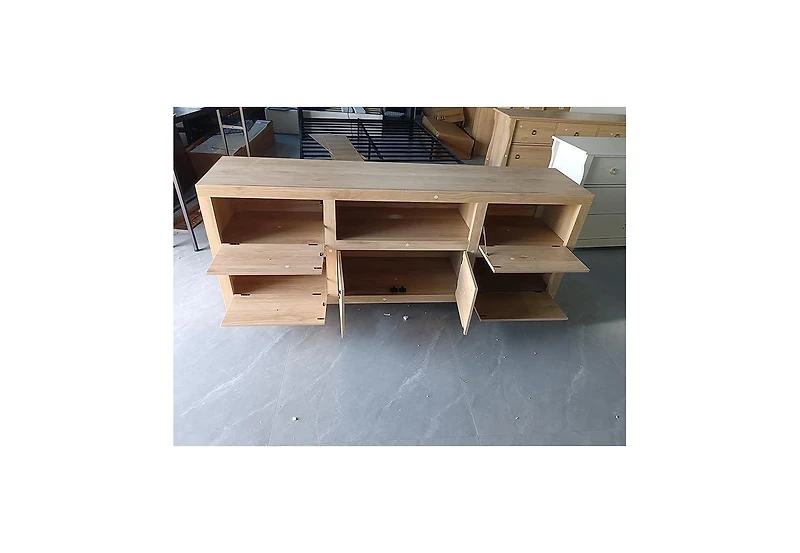 Gaomon Rustic 6-Door Wooden Tv Cabinet – Wide Storage Console for Media Devices, Electronics & Stylish Entertainment Living Room