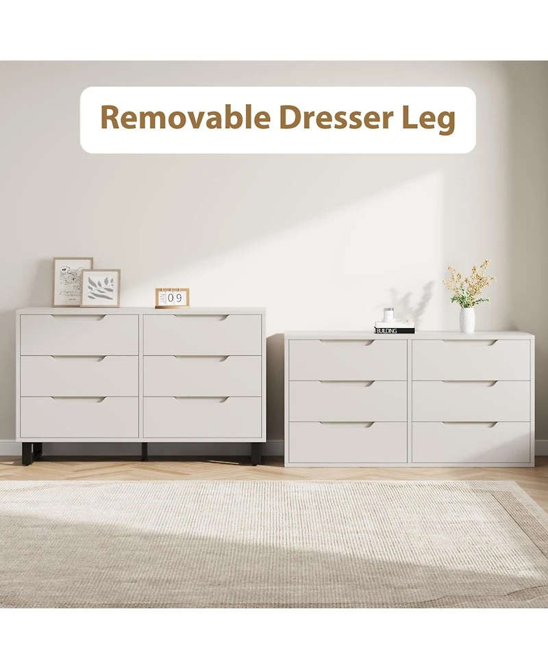 gaomon 47.2" Wooden Wide Bedroom Dresser