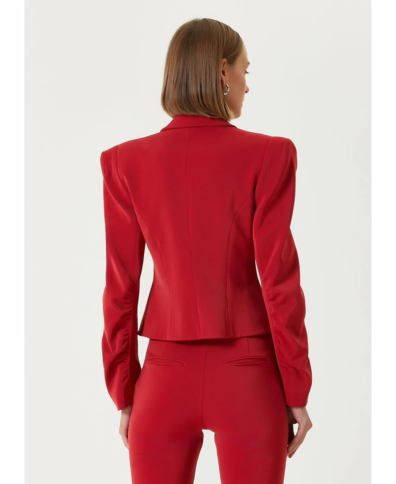 Pcfg Women's Wool-Blend Fitted Blazer