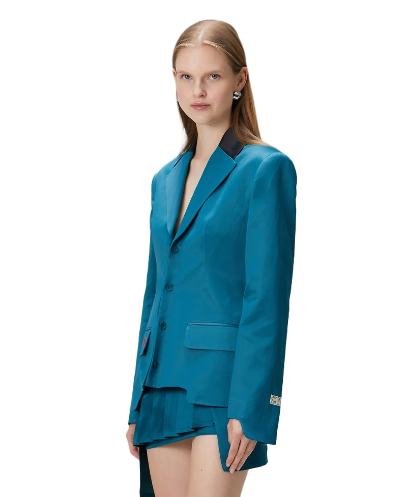 Pcfg Women's Slim-Fit High-Shine Blazer
