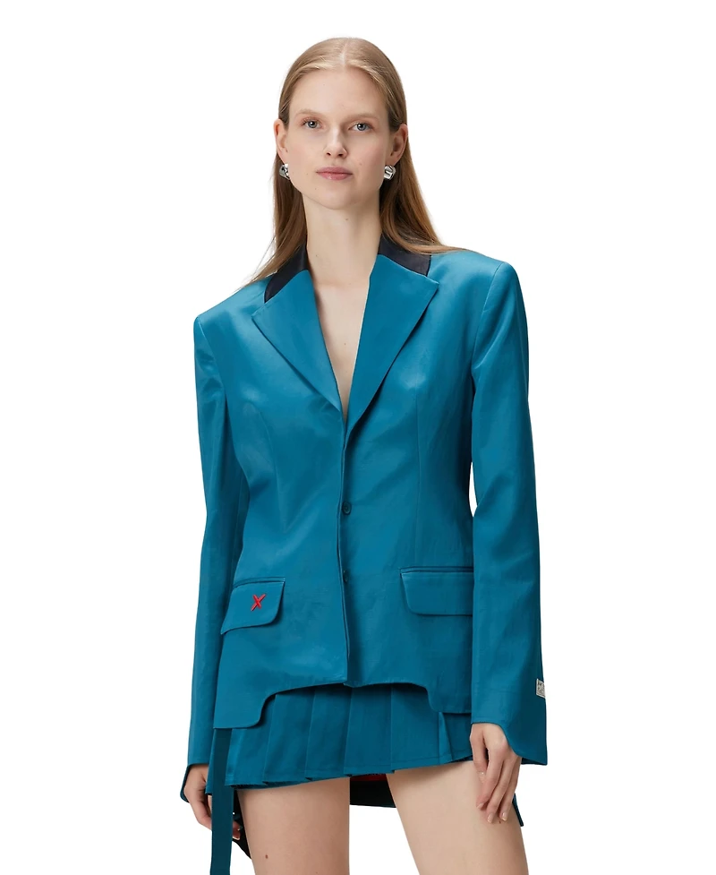 Pcfg Women's Slim-Fit High-Shine Blazer