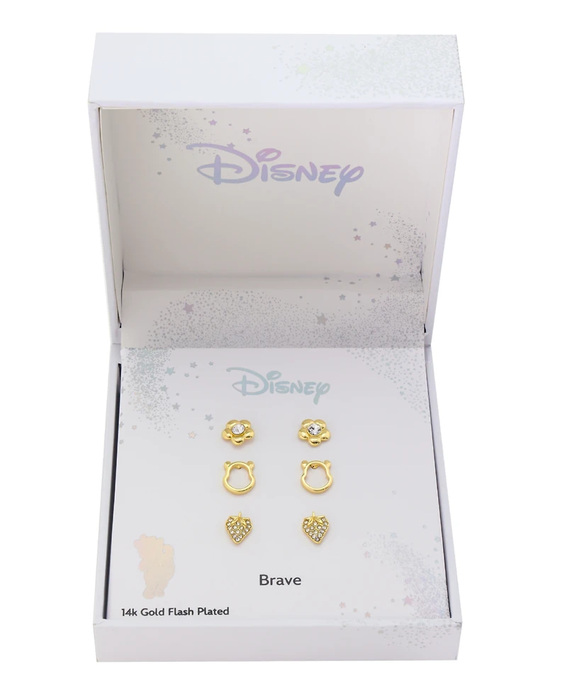 Disney Crystal Winnie the Pooh Trio Earring Set