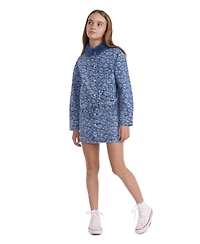 Levi's Girls 7-16 Leopard Denim Button Front Skirt