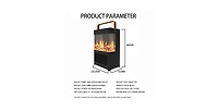 Electric Fireplace Heater for Indoor Use, 1500W Space Heater Fireplace with 3D Led Flame, Double Safety Protection