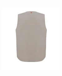 Pcfg Women's Men's Cotton-Blend Woven Zip-Detail Vest