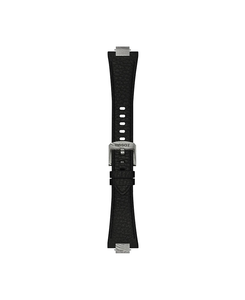 Tissot Unisex Black Leather Bracelet Watch, 38mm