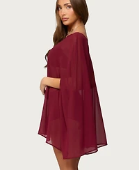 Edikted Women's Mckenzie Sheer Chiffon Poncho