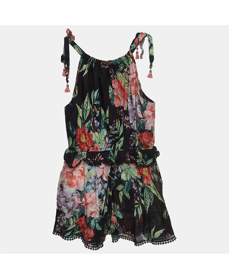 Pre-Owned Zimmermann Women's Black Floral Print Cotton