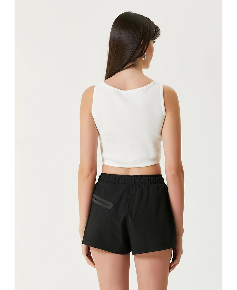 Pcfg Women's Ribbed Stretch Cotton-Blend Cropped Tank Top