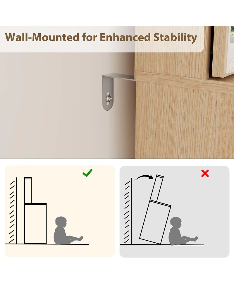 gaomon Vanity Desk with Sliding Mirror and Lights, Modern Makeup Vanity Table with 4 Drawers and 7 Storage Shelves