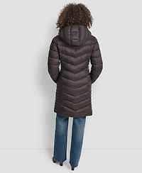 Dkny Women's Zip-Front Long Coat