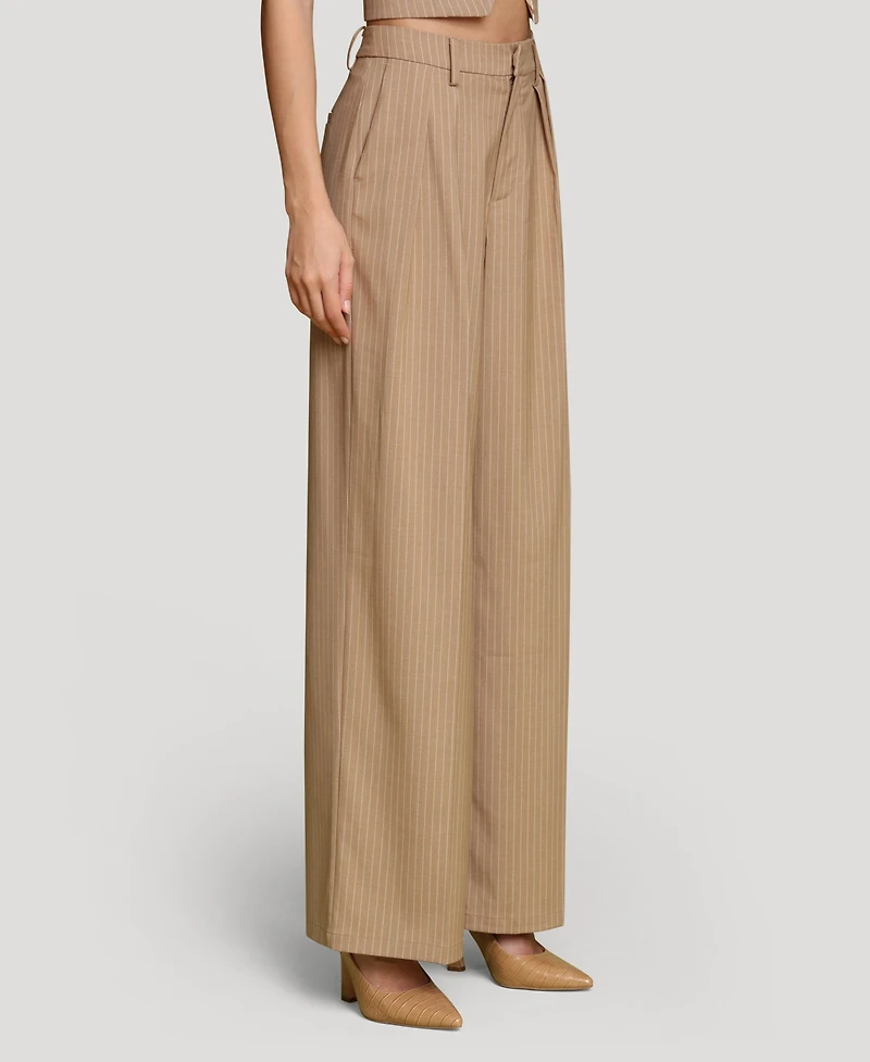 Avec Les Filles Women's High-Rise Wide Leg Trousers