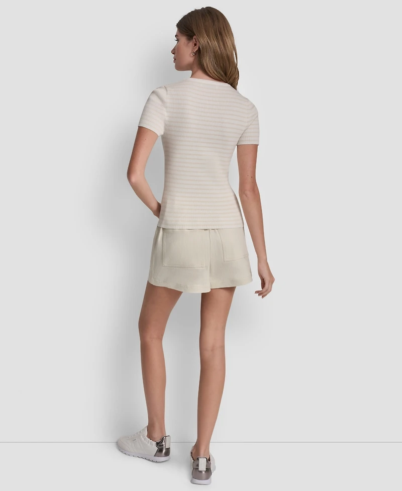 Dkny Jeans Women's Crewneck Striped Top