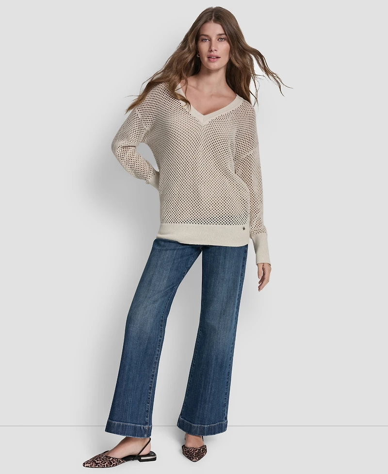 Dkny Jeans Women's V-Neck Sweater
