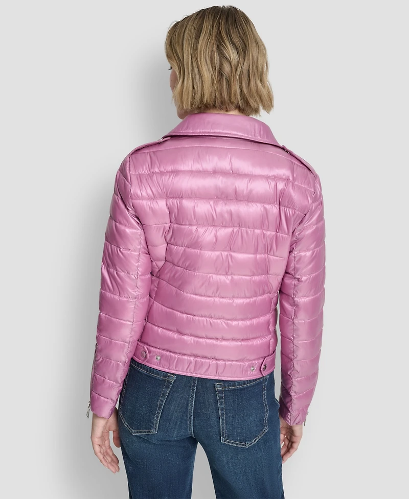 Dkny Jeans Women's Lightweight Zip-Front Puffer Jacket