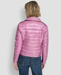 Dkny Jeans Women's Lightweight Zip-Front Puffer Jacket