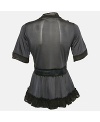 Pre-Owned Balenciaga Women's Silk Jersey Ruffled Top