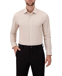 Report Collection Men's 4-Way Solid Woven Dress Shirt