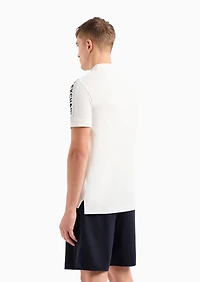 A|X Armani Exchange Men's Cotton Short Sleeve Logo-Trim Polo Shirt