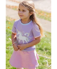 Bits & Bows Little Girls Little/Big Rainbow Unicorn T-Shirt