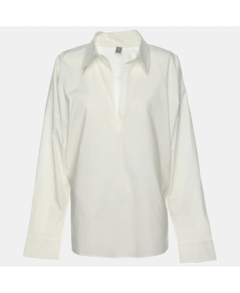 Pre-Owned Toteme Women's White Cotton Poplin Shirt