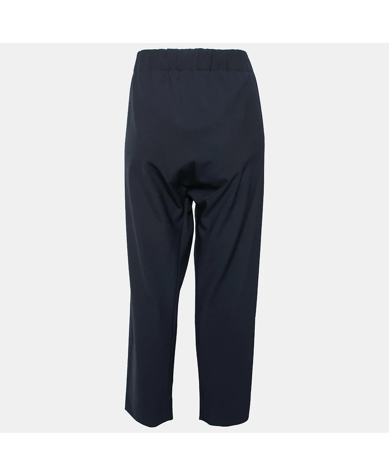 Pre-Owned Marni Women's Navy Blue Crepe Tapered Pants