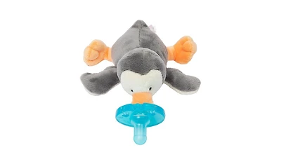 WubbaNub Baby Grey Penguin Pacifier