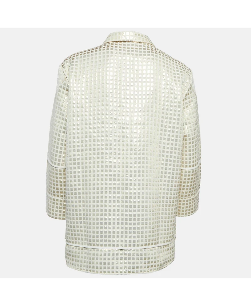 Pre-Owned Marni Women's Cream Lurex And Cotton Tunic