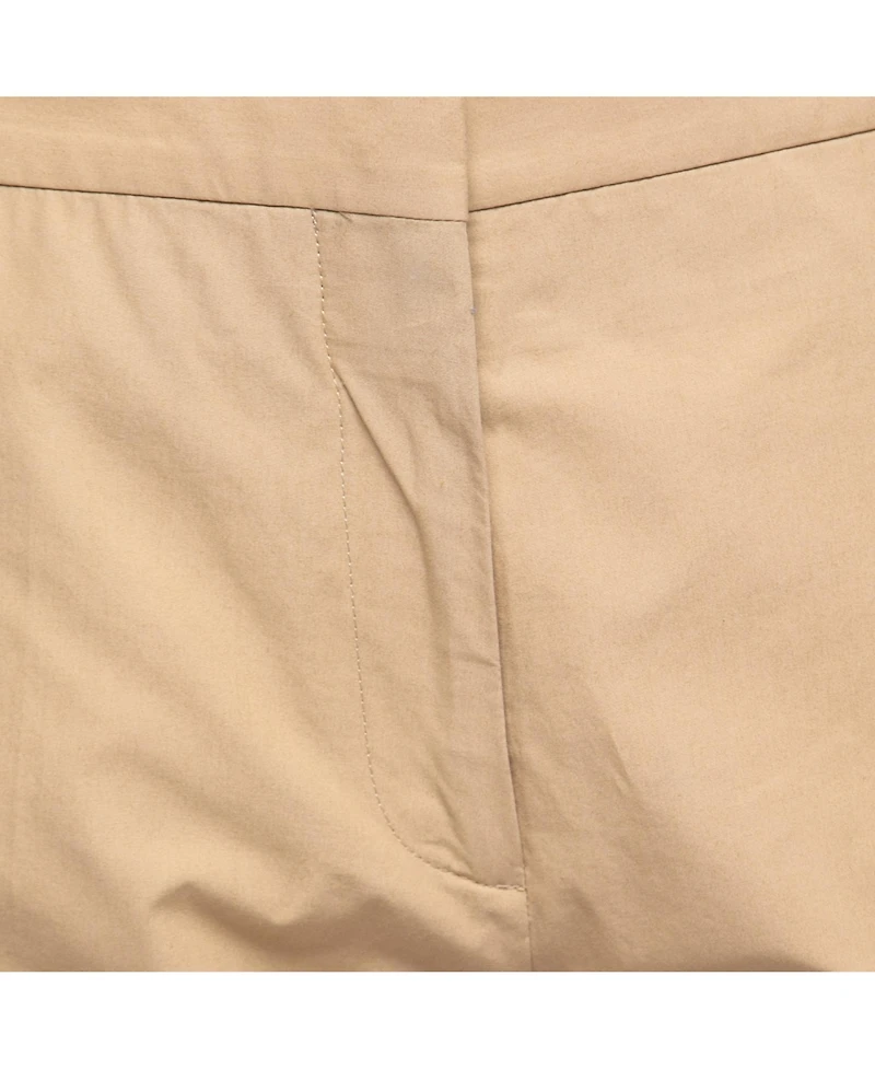 Pre-Owned Marni Women's Tan Cotton Straight-Leg Trousers