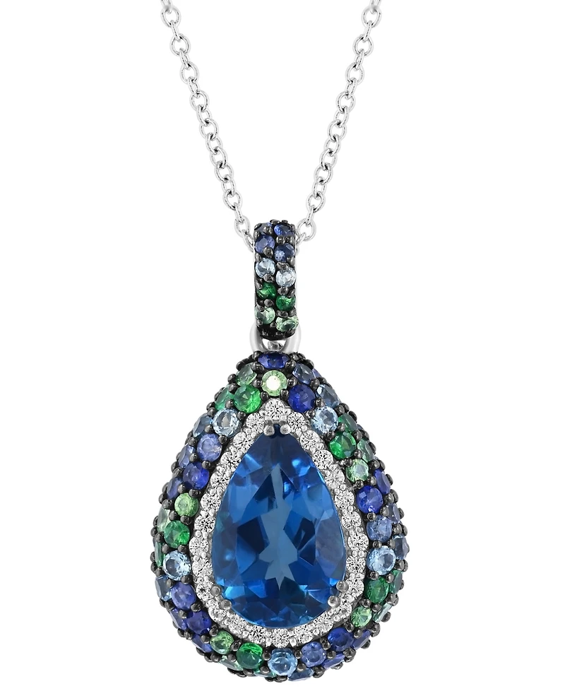 Effy Collection Multi Gemstone Necklace (5-3/4 ct. t.w.) in Sterling Silver