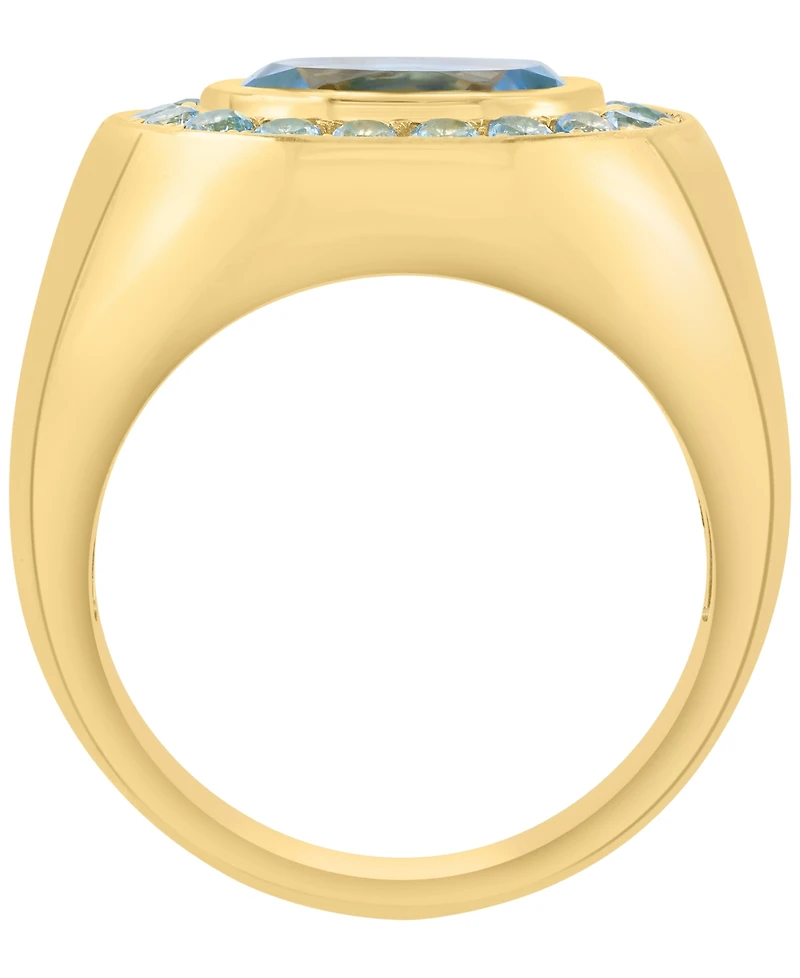 Effy Collection Blue Topaz Ring (3-5/8 ct. t.w.) in 14k Yellow Gold Over Silver