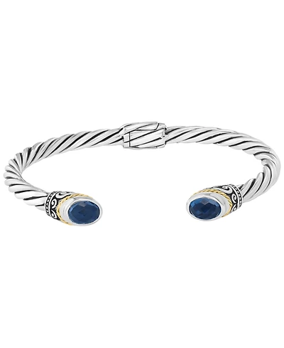 Effy Collection London Blue Topaz Bangle (2-3/8 ct. t.w.) Bracelet in Sterling Silver
