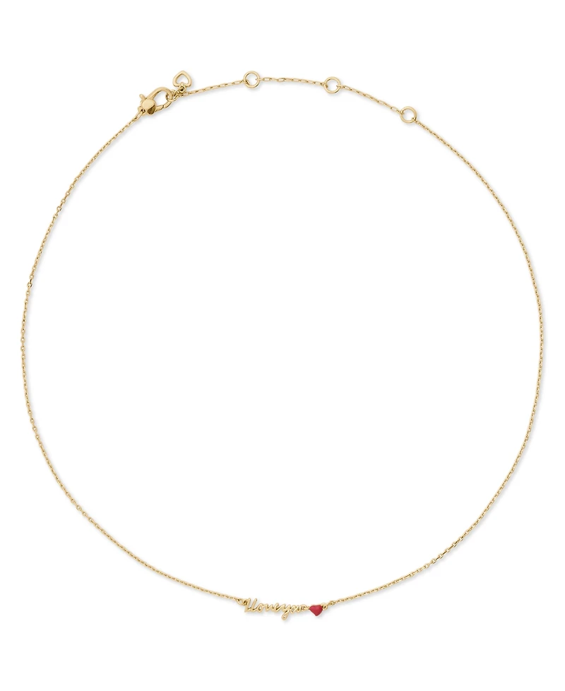 kate spade new york I Love You Gold-Tone Pendant Necklace
