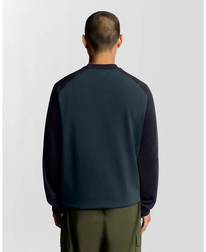 Lyle & Scott Men's Half Raglan Hybrid Long Sweatshirt.