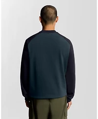 Lyle & Scott Men's Half Raglan Hybrid Long Sweatshirt.